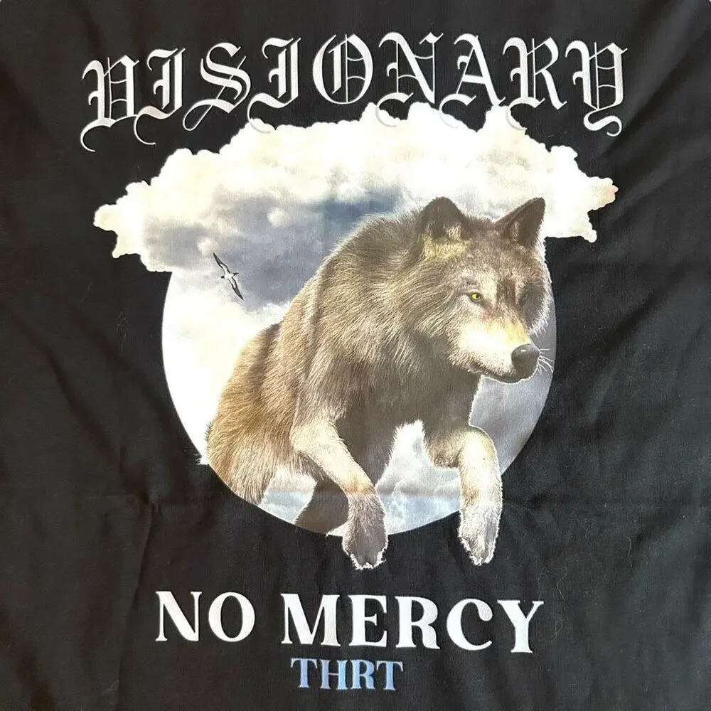 THRT Denim No Mercy Visionary T-shirt Men’s L - Streetwear Trap Urban Punk NWT - Picture 3 of 13